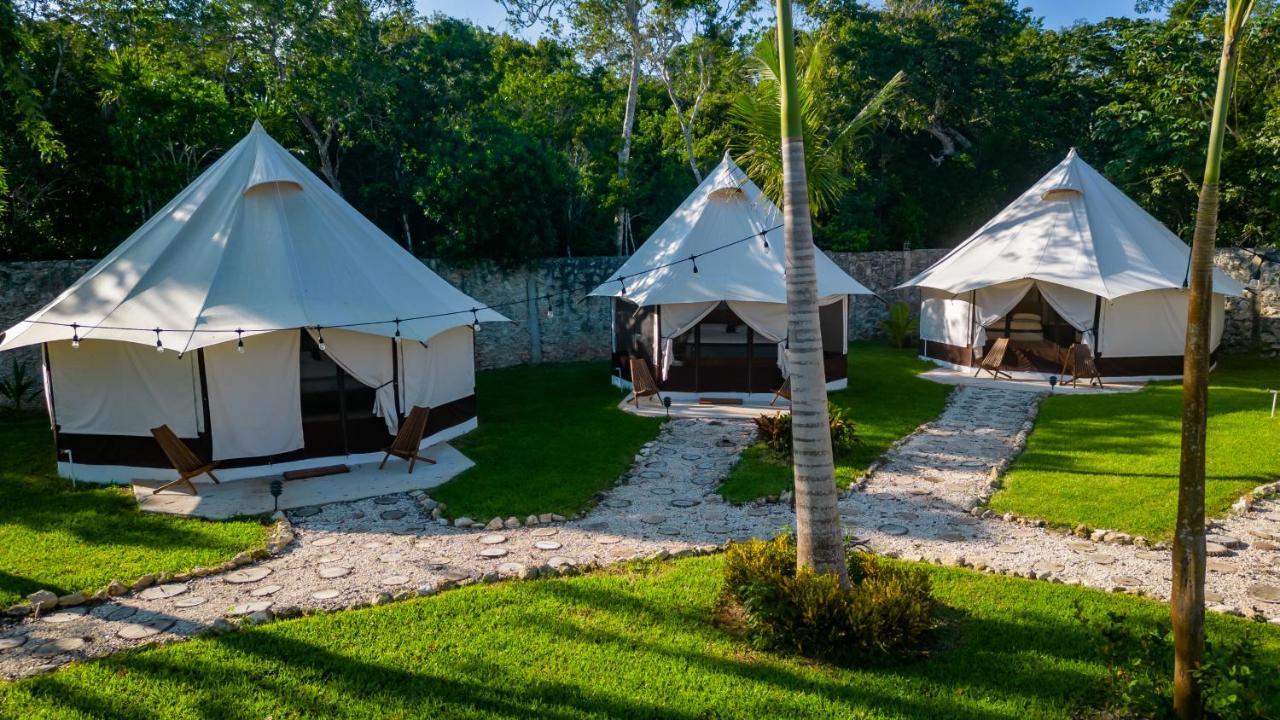 Xakluum Eco Glampings Hotell Puerto Morelos Eksteriør bilde