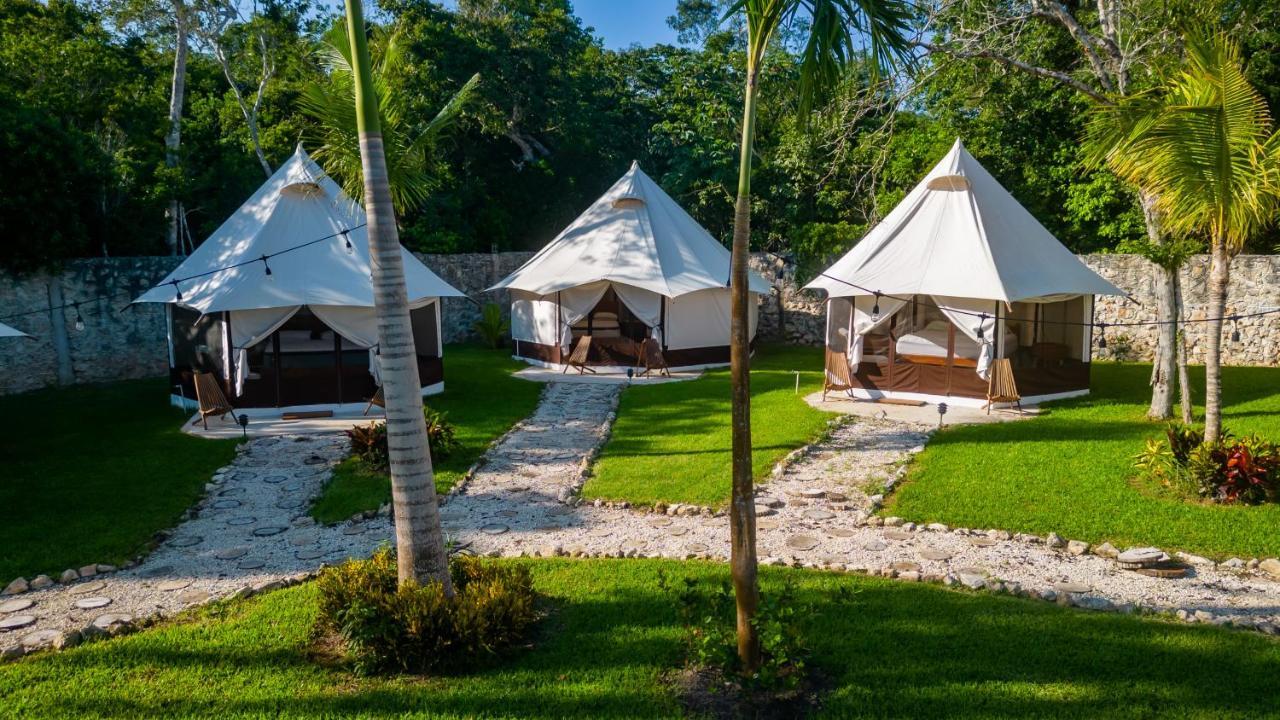 Xakluum Eco Glampings Hotell Puerto Morelos Eksteriør bilde