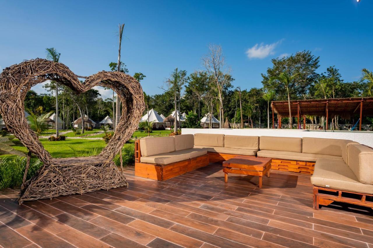 Xakluum Eco Glampings Hotell Puerto Morelos Eksteriør bilde