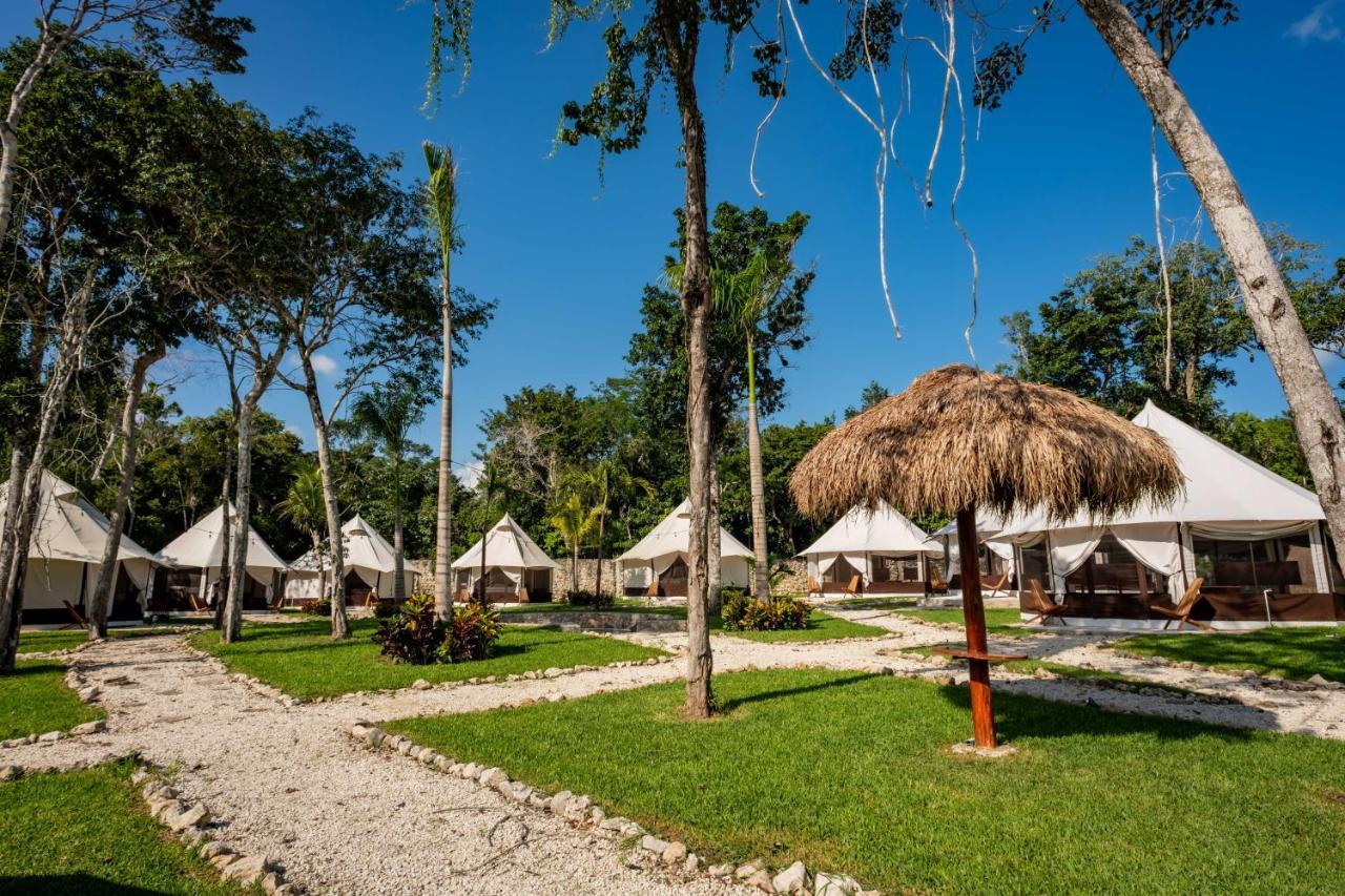 Xakluum Eco Glampings Hotell Puerto Morelos Eksteriør bilde