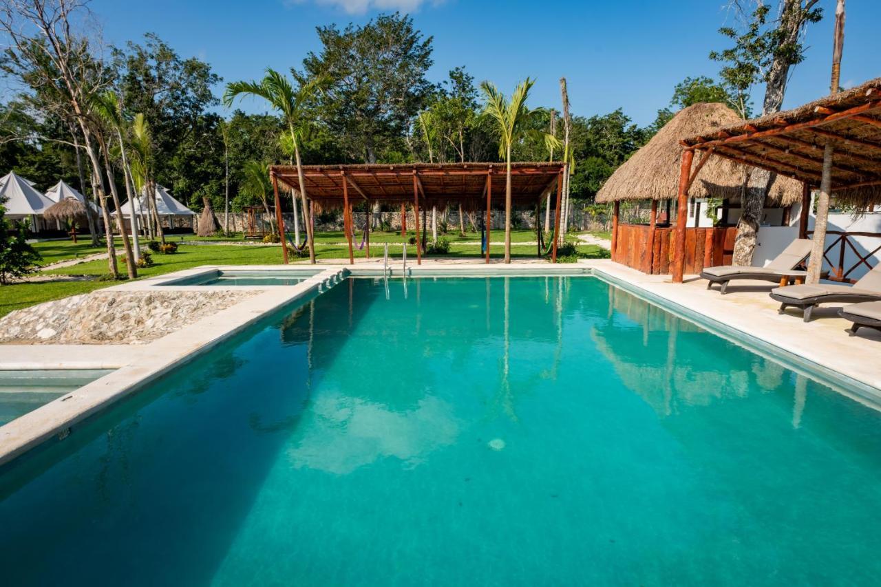 Xakluum Eco Glampings Hotell Puerto Morelos Eksteriør bilde